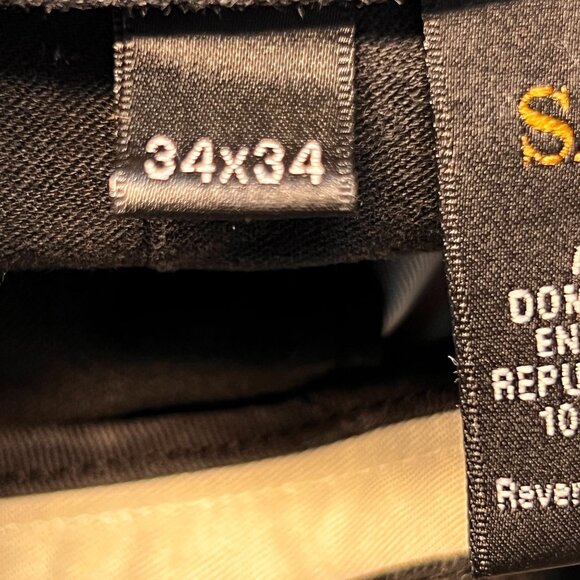 Mens Savane Mens 34x34 Beige Silkworks Luxury Touch Performance Dress Pants - Picture 6 of 11